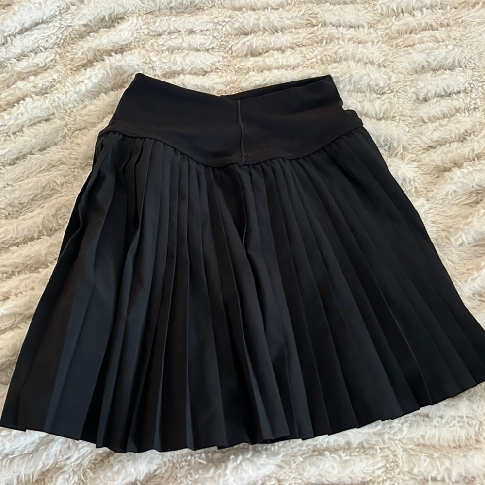 Aerie Black Skater Mini Skirt Pleated Cocktail